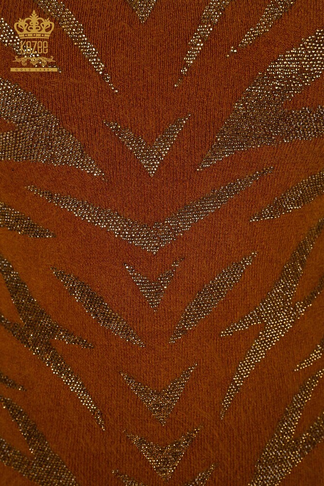 Оптовая Женский Трикотаж Свитер Ангорская Горчица - 16994 | KAZEE - 3