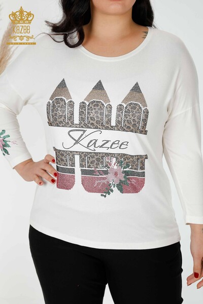 بلوزة حريمي - احجار كريمة مطرزة - 77942 | كازي - 2