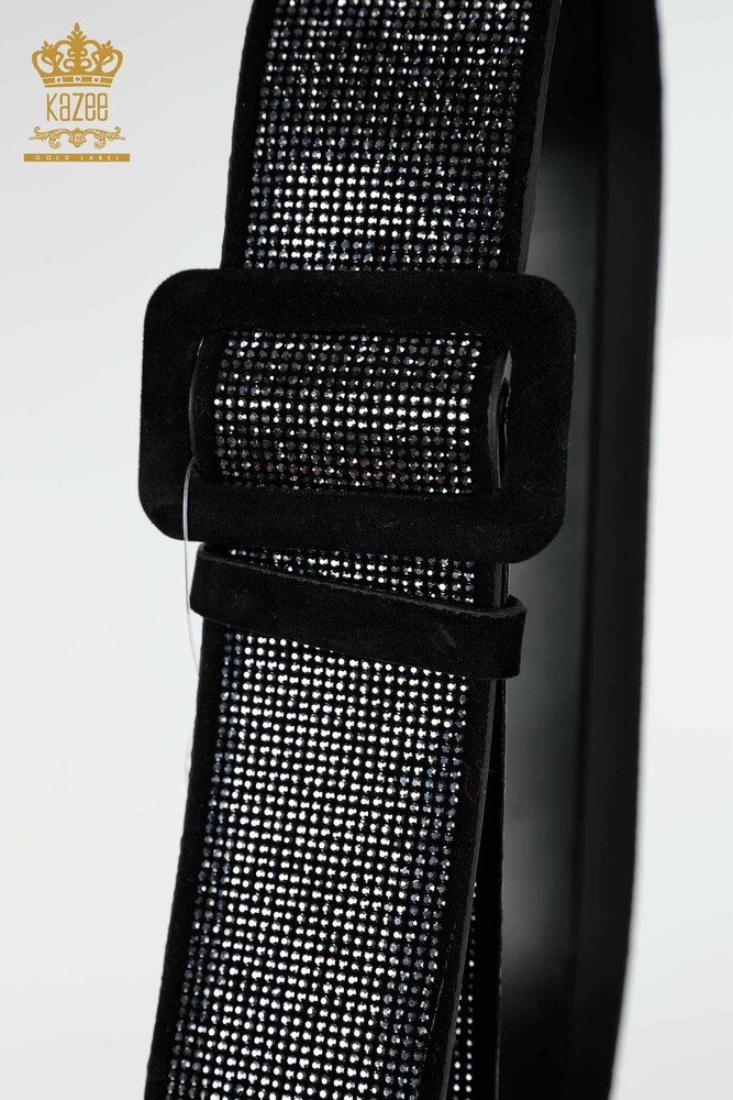 حزام نسائي بالجملة حجر مطرز باللون الرمادي - 500 | كازي - 2