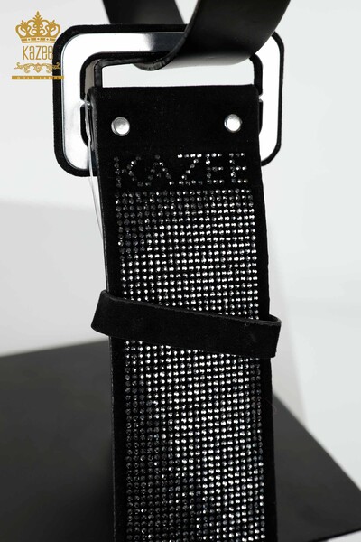 حزام نسائي بالجملة حجر مطرز باللون الرمادي - 500 | كازي - 5