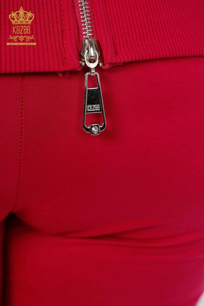 بدلة رياضية نسائية للبيع بالجملة بنمط جناح الملاك فوشيا - 17481 | كازي - 10