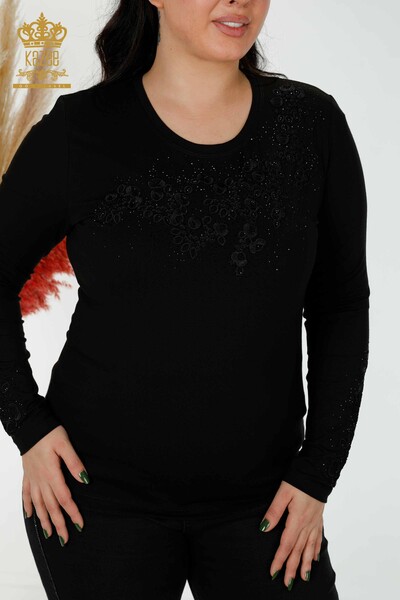 بلوزة نسائية للبيع بالجملة لون اسود - 79010 | كازي - 2