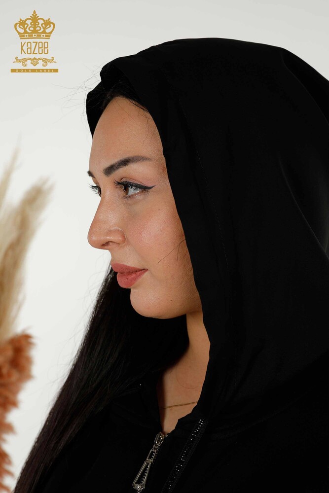 فريق رياضي نسائي بالجملة - بسحاب - كم قصير - أسود - 20389 | كازي - 3