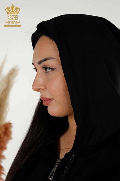 فريق رياضي نسائي بالجملة - بسحاب - كم قصير - أسود - 20389 | كازي - 3