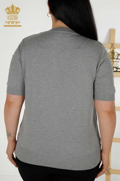 تريكو نسائي - موديل أمريكي - رمادي - 30131 | كازي - 6
