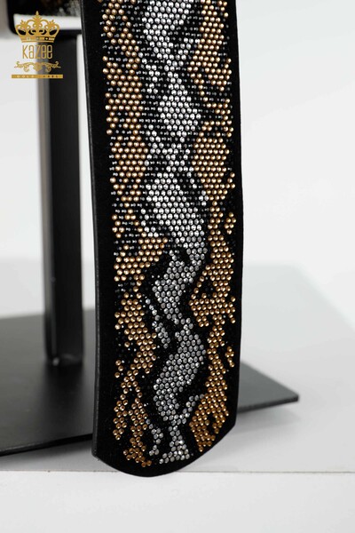 حزام نسائي بالجملة - مفصل كازي - أسود - 505 | كازي - 4