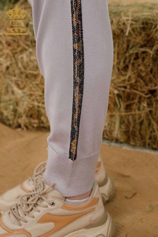 بدلة رياضية نسائية - بنمط جلد الفهد - ليلك - 16521 | كازي