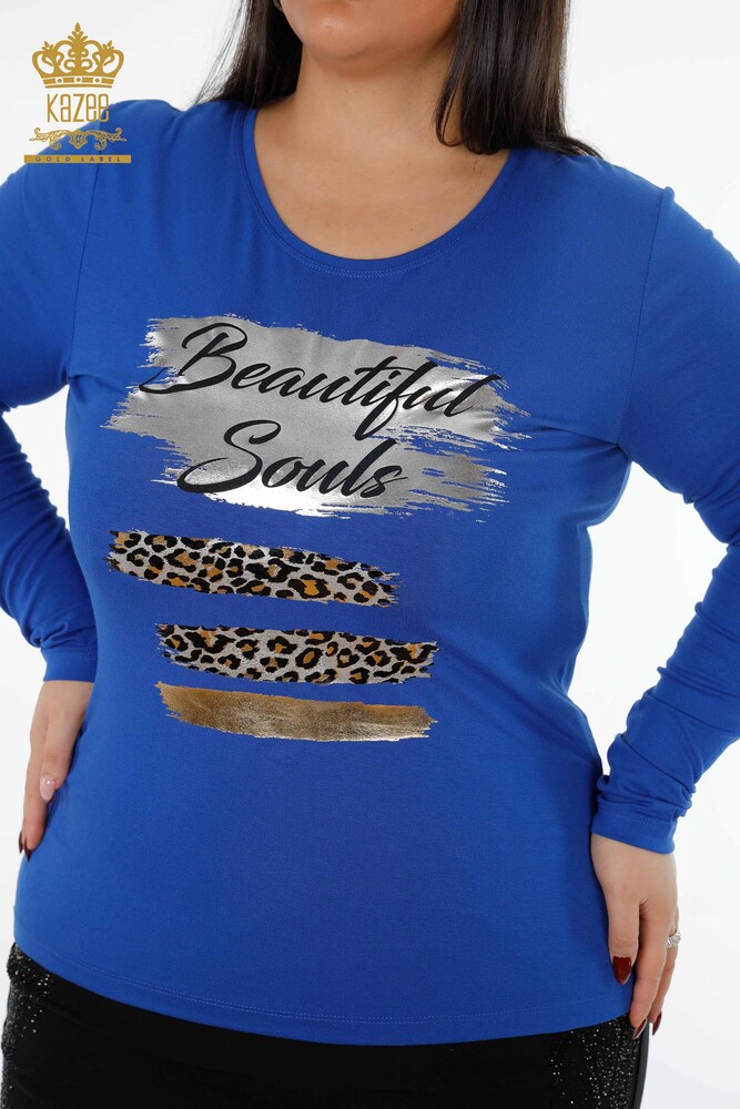 بلوزة نسائية - مزينة بنقشة جلد الفهد - 79012 | كازي - 7