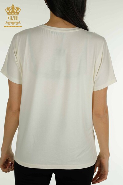 الجملة بلوزة نسائية جيب مفصل إكرو - 79140 | كازي - 9