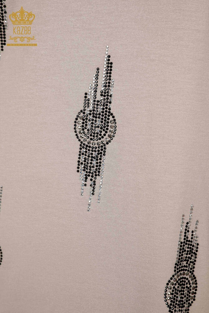 بلوزة حريمي منقوشة مينك - 79043 | كازي - 3