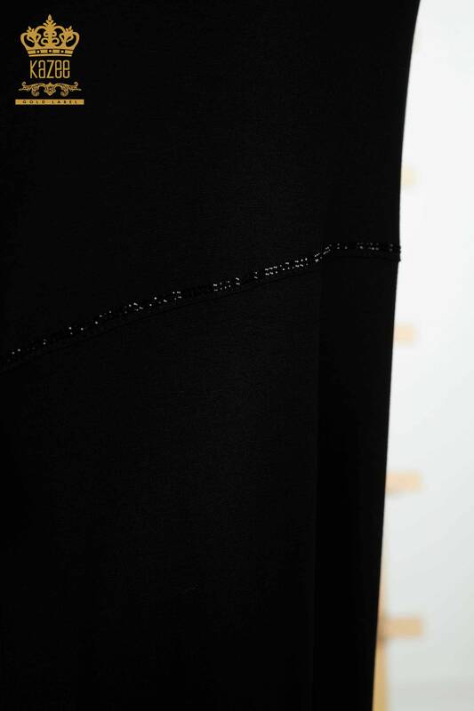 فستان نسائي بالجملة - كريستال - مطرز بالحجر - أسود - 20410 | كازي