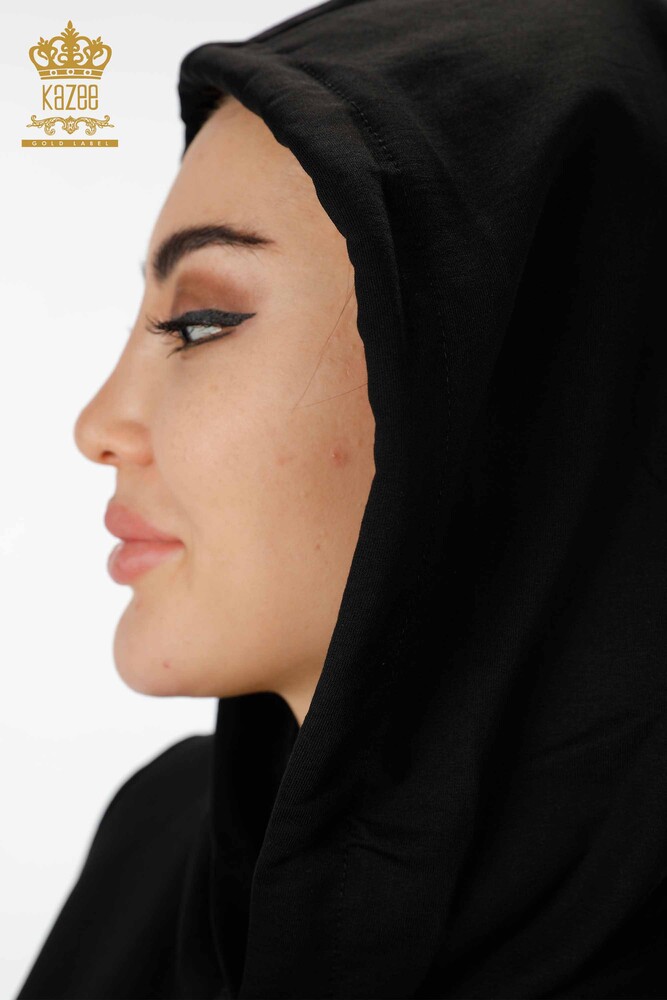 بدلة رياضية نسائية للبيع بالجملة أسود مقنع - 17286 | كازي - 5