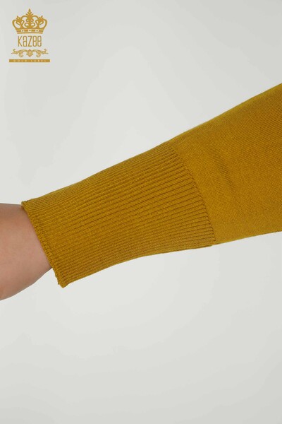 تريكو للنساء بالجملة سترة الكتف الأزهار التفاصيل الجير - 16133 | كازي - 6