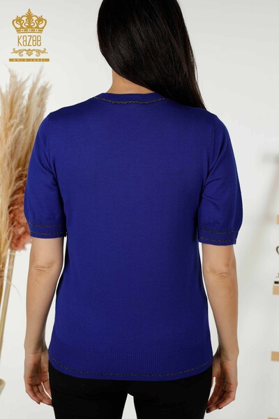 تريكو نسائي بالجملة - كنزة - أساسي - ساكس - 30110 | كازي - 7