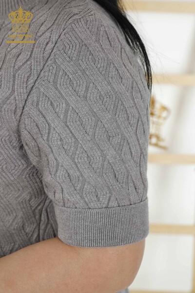 تريكو نسائي بالجملة - أساسي - رمادي - 16181 | كازي - 3