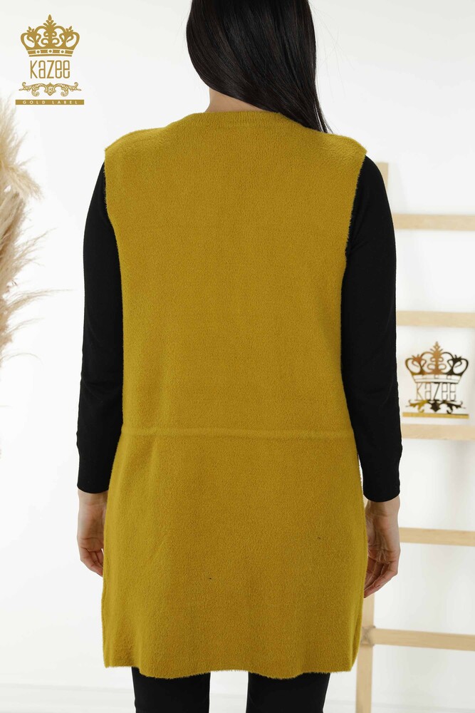 فيست حريمي بالجملة - جيب - مطرز بالحجر - زعفران - 30243 | كازي - 8