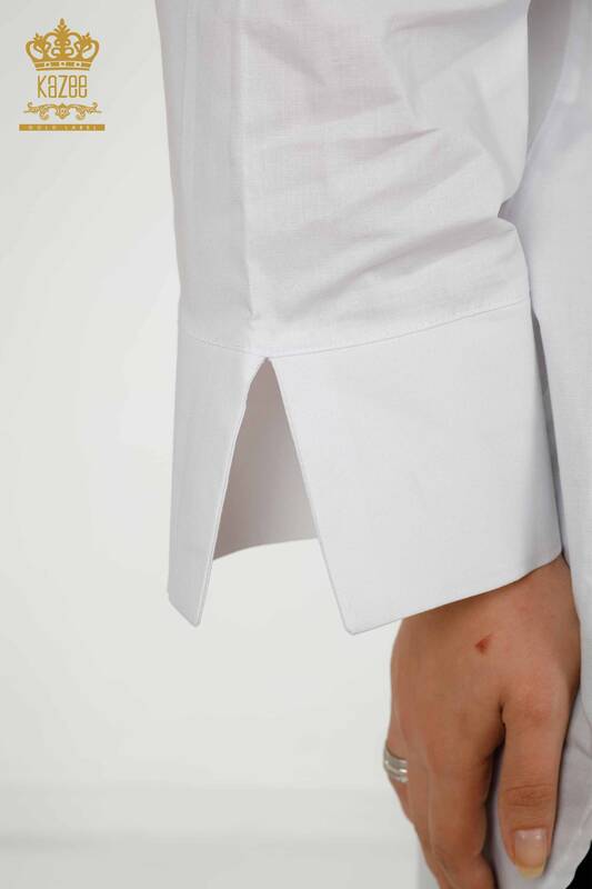 قميص نسائي - بنمط ليوبارد - أبيض - 20028 | كازي