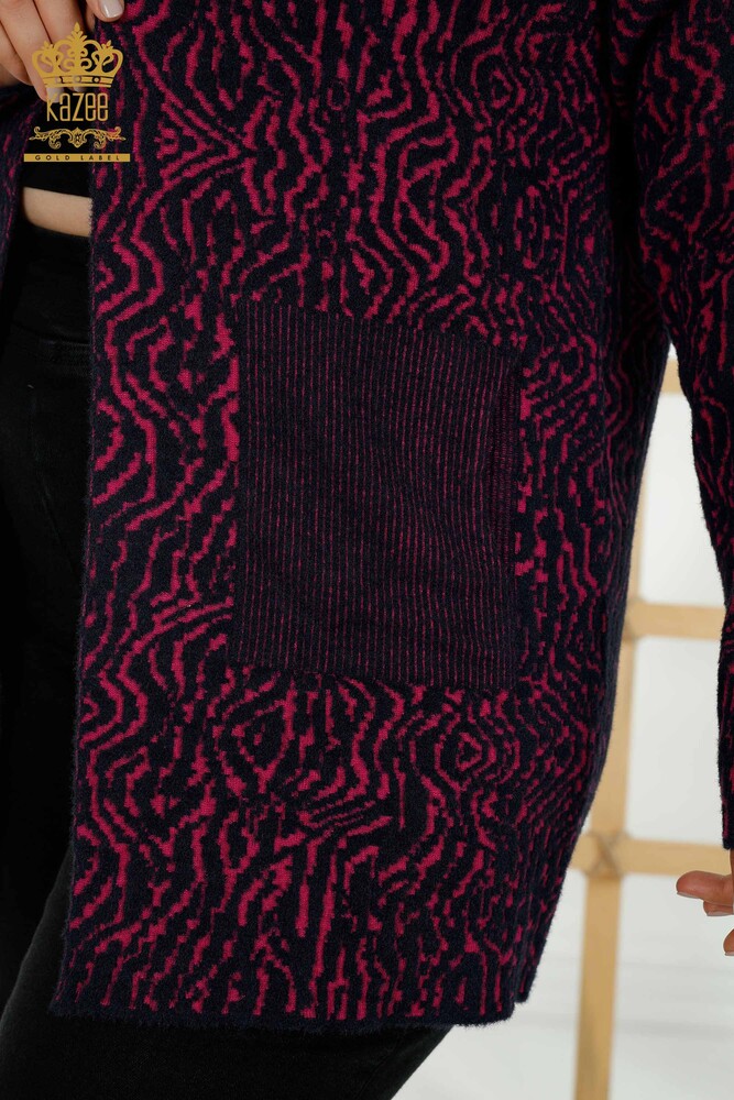 سترة نسائية بالجملة لونين بنفسجي - 30121 | كازي - 3