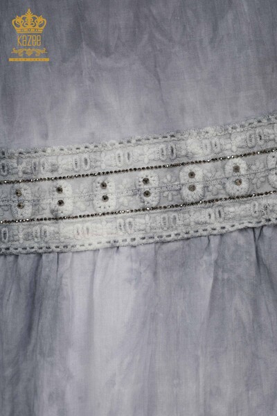 تنورة نسائية بالجملة - منقوشة بربطة عنق - رمادي - 20441 | كازي - Thumbnail