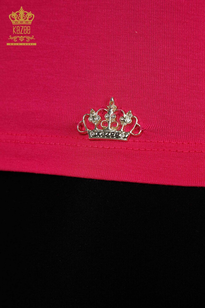 بلوزة حريمي - بدون أكمام - أساسي - فوشيا - 79262 | كازي - 4