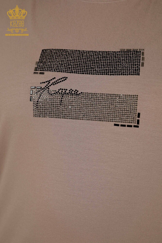 بلوزة حريمي - كم قصير - مينك - 79349 | كازي - 3