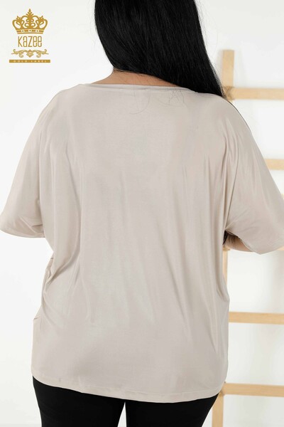 All'ingrosso Camicetta da donna - Motivo floreale - Beige - 77802 | KAZEE - 7