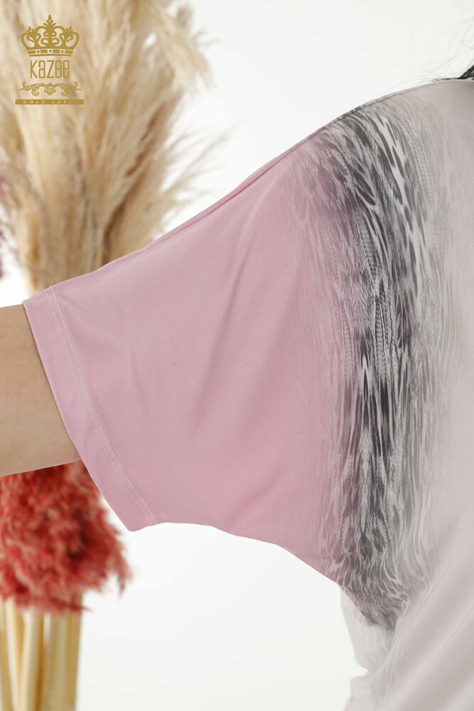 All'ingrosso Camicetta da donna - Motivo floreale - Lilla - 77769 | KAZEE - 6