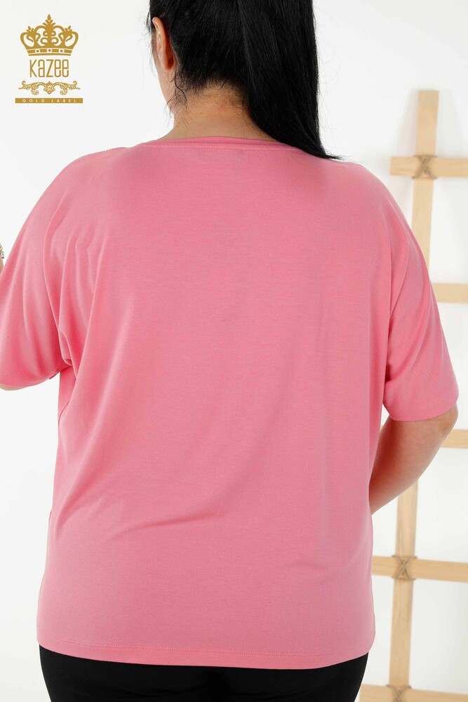 All'ingrosso Camicetta da donna - Motivo floreale - Rosa - 79121 | KAZEE - 6