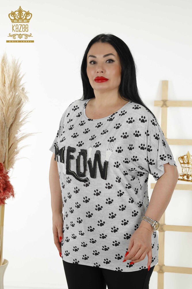 All'ingrosso Camicetta da donna - Motivo zampa - 76834 | KAZEE - 1