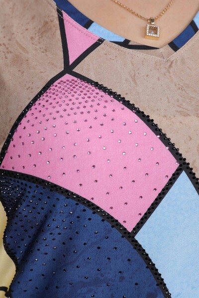 All'ingrosso Camicetta da donna - Stampa digitale - Colore a righe - 12024 | KAZEE - Thumbnail
