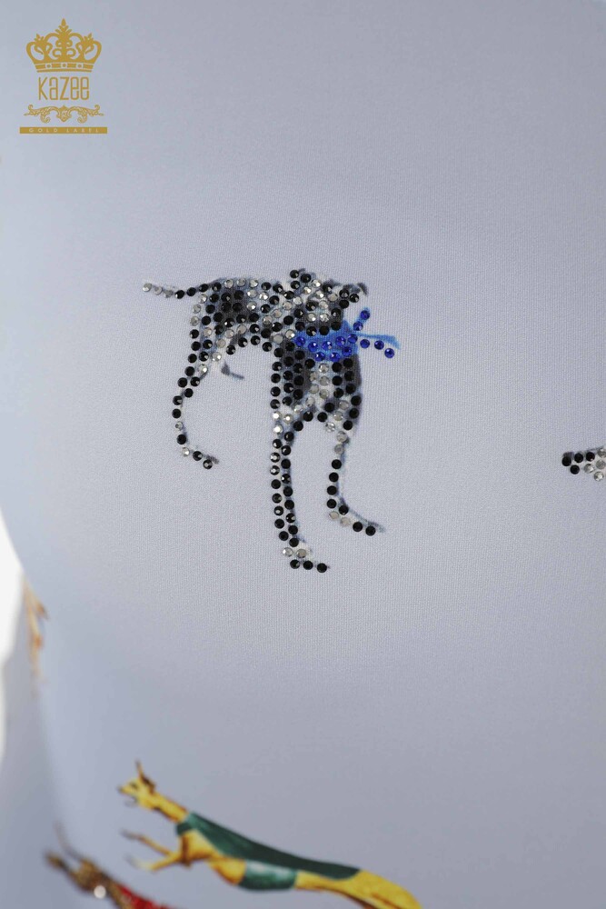 All'ingrosso Camicetta da donna - Figura animale - Blu - 77772 | KAZEE - 4