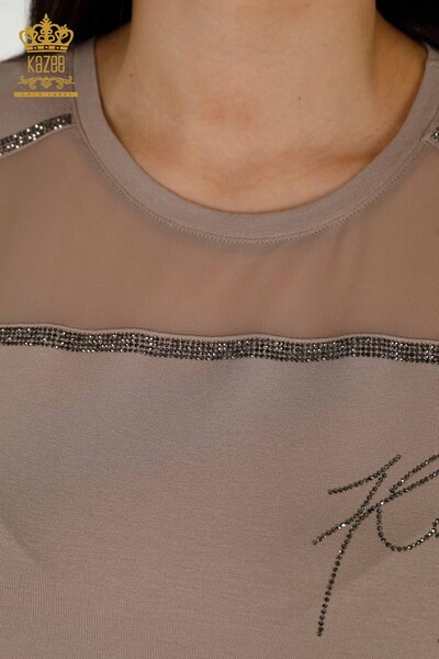 All'ingrossoCamicetta da donna - Modello americano - Visone - 78857 | KAZEE - 5