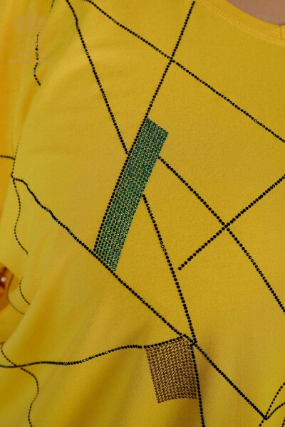 All'ingrosso Camicetta da donna - Scollo a V - Giallo - 79320 | KAZEE - 3