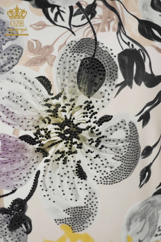 All'ingrosso Camicetta da donna - Stampa digitale - Zafferano - 12001 | KAZEE - 3