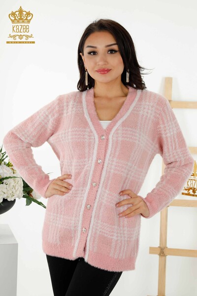 All'ingrosso Cardigan da donna - Due colori - Angora - Cipria - 30177 | KAZEE 