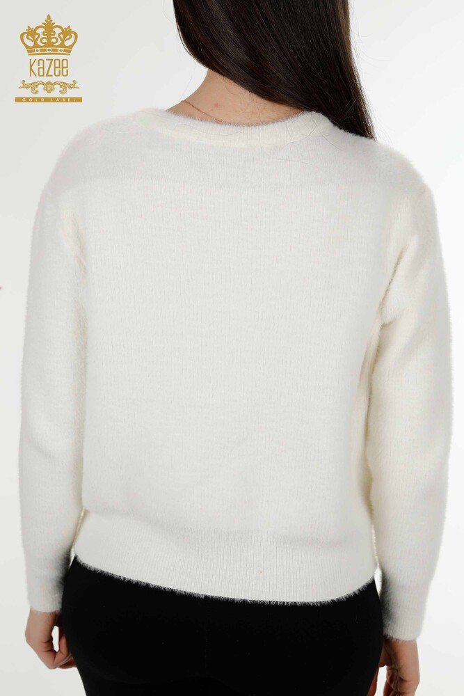 All'ingrosso Cardigan Donna Angora Ecru - 19099 | KAZEE - 6
