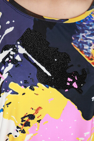 All'ingrosso Camicetta da donna - Digitale Motivo colorato - 12059 | KAZEE - Thumbnail