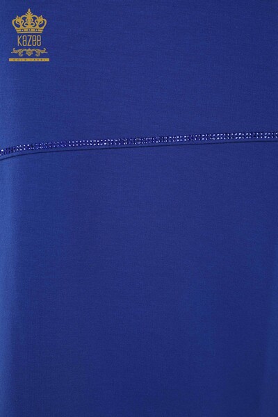 All'ingrosso Camicetta da donna - Tulle Dettagli - Blu scuro - 79065 | KAZEE - Thumbnail