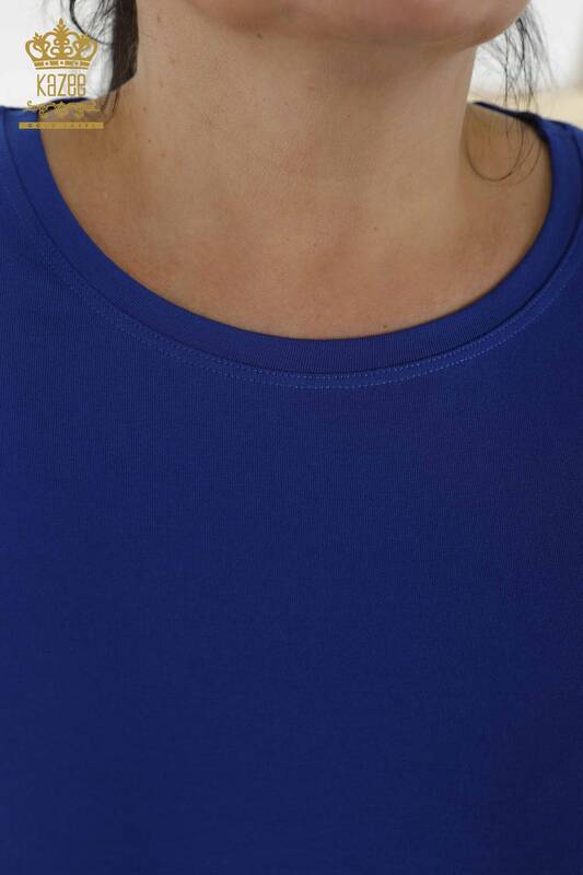 All'ingrosso Camicetta da donna - Tulle Dettagli - Blu scuro - 79065 | KAZEE