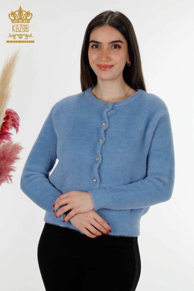 All'ingrosso Cardigan da donna Angora Blu - 19099 | KAZEE - 1