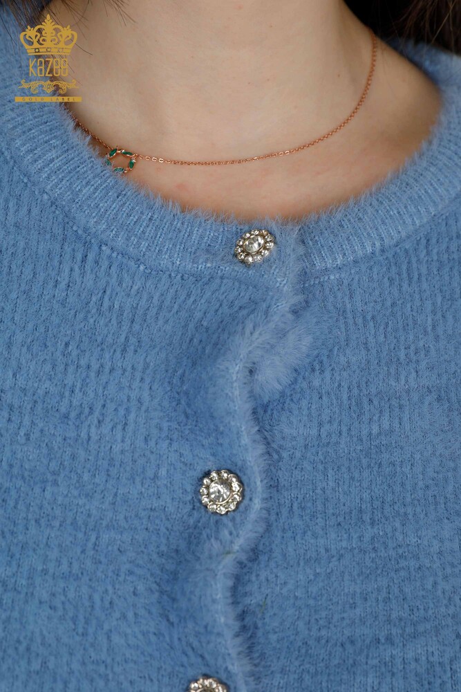 All'ingrosso Cardigan da donna Angora Blu - 19099 | KAZEE - 3