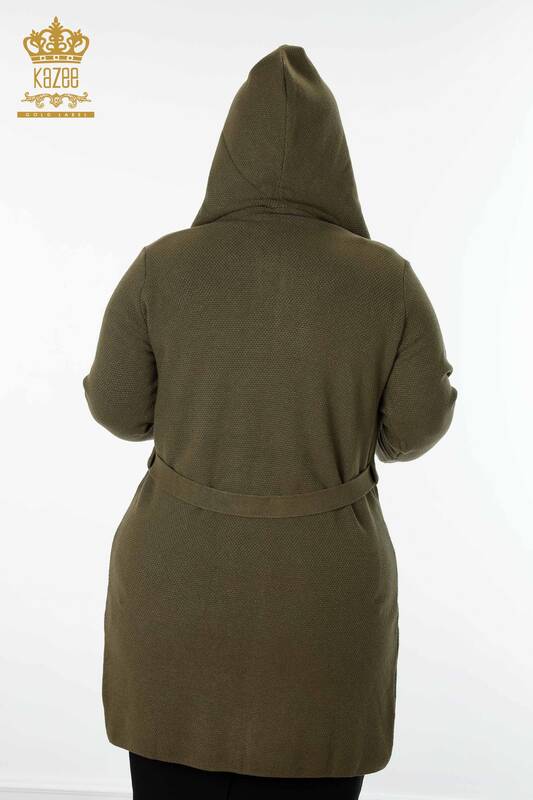 All'ingrosso Cardigan da donna Con cappuccio - Verde scuro - 19079 | KAZEE
