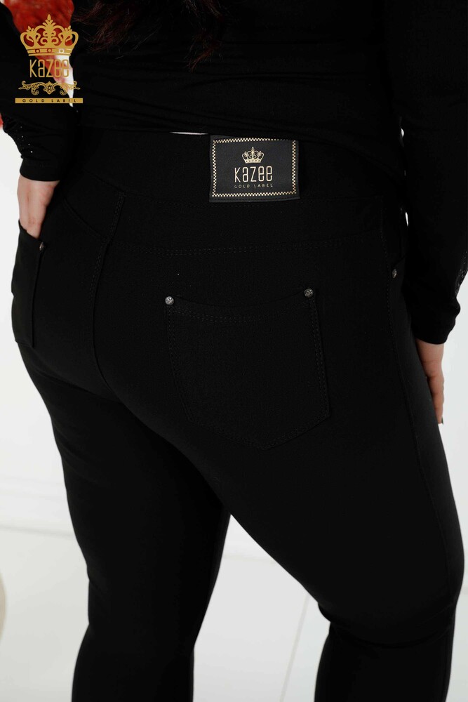 All'ingrosso Pantaloni leggings da donna - Modellato - Nero - 3604 | KAZEE - 9