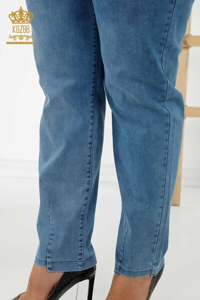 All'ingrosso Jeans da donna - Pietra ricamata - Blu - 3690 | KAZEE - Thumbnail