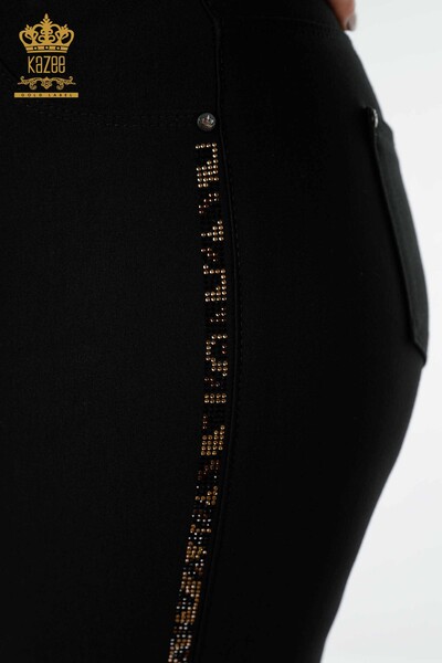 All'ingrosso Pantaloni leggings da donna - motivo tigre - nero - 3639 | KAZEE - Thumbnail