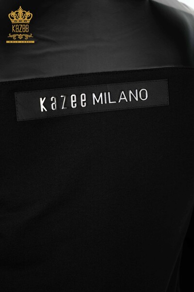 All'ingrosso Set tuta da donna - Pelle - Cerniera - Nero - 17337 | KAZEE - 14