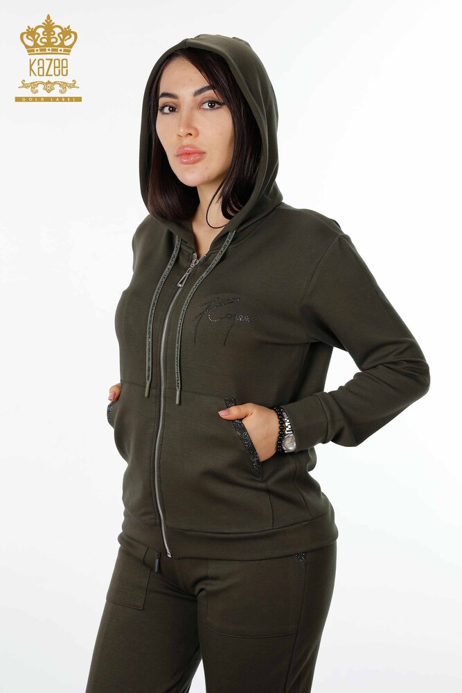 All'ingrosso Set tuta da donna - Con cappuccio - cachi - 17427 | KAZEE - 2