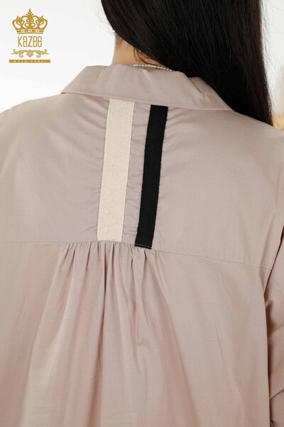 All'ingrosso di vestiti da donna - colorati a righe - beige - 20380 | KAZEE - 8