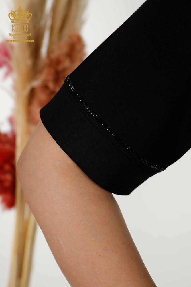 Tuta da donna all'ingrosso Set nero con cappuccio - 20392 | KAZEE - 8