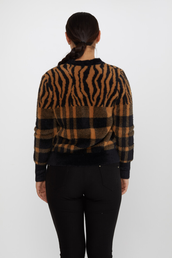 Cardigan angora cu nasturi, culoare tranziție negru-maro - 30586 | KAZEE (Set de 3 S-M-L) - 5